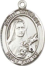 [8210SSY] Sterling Silver Saint Therese of Lisieux Medal - With Box