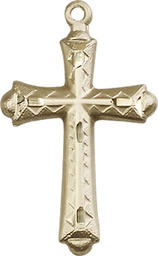 [6007KT] 14kt Gold Cross Medal