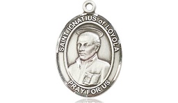 [8217SSY] Sterling Silver Saint Ignatius of Loyola Medal - With Box