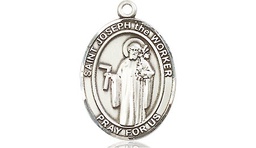[8220SS] Sterling Silver Saint Joseph the Worker Medal