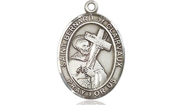 [8233SS] Sterling Silver Saint Bernard of Clairvaux Medal