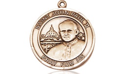 [8234RDKT] 14kt Gold Saint John Paul II Medal