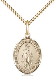[8238GF/18G] 14kt Gold Filled Saint Bartholomew the Apostle Pendant on a 18 inch Gold Plate Light Curb chain