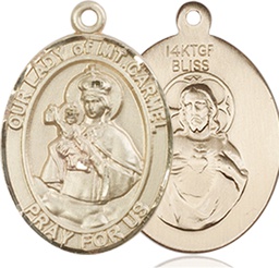[8243GF] 14kt Gold Filled Our Lady of Mount Carmel Medal