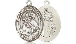 [8243SS] Sterling Silver Our Lady of Mount Carmel Medal