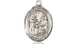 [8244SS] Sterling Silver Saint Zita Medal