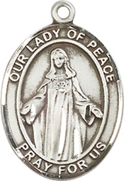[8245SS] Sterling Silver Our Lady of Peace Medal