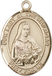 [8247GF] 14kt Gold Filled Our Lady of the Railroad Medal