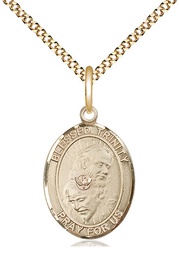 [8249GF/18G] 14kt Gold Filled Blessed Trinity Pendant on a 18 inch Gold Plate Light Curb chain