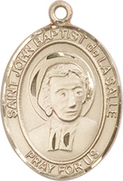 [8262GF] 14kt Gold Filled Saint John Baptist de la Salle Medal