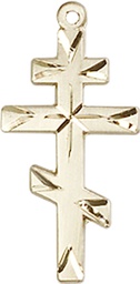 [0250KT] 14kt Gold Saint Andrew Cross Medal