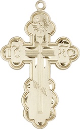 [0258KT] 14kt Gold Saint Olga Cross Medal