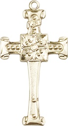 [0479YKT] 14kt Gold Cross Medal