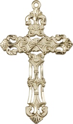 [0648YKT] 14kt Gold Cross Medal