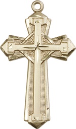 [0650YKT] 14kt Gold Cross Medal