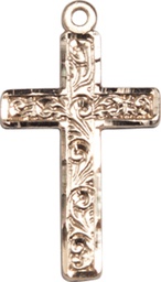 [0673YKT] 14kt Gold Cross Medal