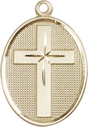 [0783KT] 14kt Gold Cross Medal