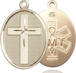 [0783KT10] 14kt Gold Cross EMT Medal