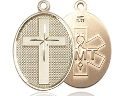 [0783KT10] 14kt Gold Cross EMT Medal