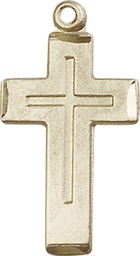 [1529KT] 14kt Gold Cross Medal