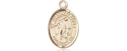 [9118KT] 14kt Gold Guardian Angel Medal