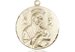 [0567KT] 14kt Gold Our Lady of Perpetual Help Medal