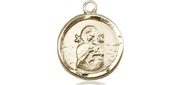 [0601HKT] 14kt Gold Our Lady of Perpetual Help Medal