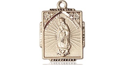 [0804FKT] 14kt Gold Our Lady of Guadalupe Medal