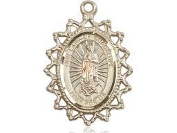 [1619FKT] 14kt Gold Our Lady of Guadalupe Medal