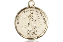 [2075KT] 14kt Gold Our Lady of Guadalupe Medal