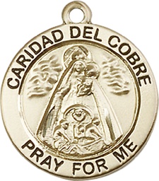 [4063KT] 14kt Gold Caridad del Cobre Medal