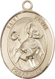 [7062GF] 14kt Gold Filled Saint Kevin Medal