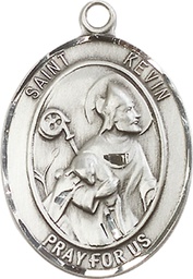 [7062SS] Sterling Silver Saint Kevin Medal