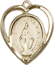[4125KT] 14kt Gold Miraculous Medal