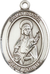 [7065SS] Sterling Silver Saint Lucia of Syracuse Medal