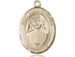 [7069GF] 14kt Gold Filled Saint Maria Faustina Medal