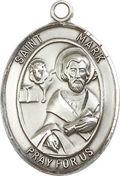 [7070SS] Sterling Silver Saint Mark the Evangelist Medal
