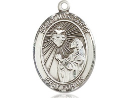 [7072SS] Sterling Silver Saint Margaret Mary Alacoque Medal