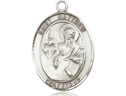 [7074SS] Sterling Silver Saint Matthew the Apostle Medal