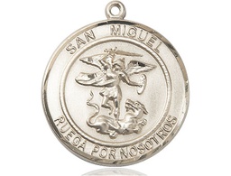 [7076RDSPGF] 14kt Gold Filled San Miguel Arcangel Medal