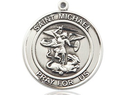 [7076RDSS] Sterling Silver Saint Michael the Archangel Medal