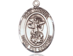 [7076SPSS] Sterling Silver San Miguel Arcangel Medal