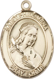 [7077GF] 14kt Gold Filled Saint Philomena Medal