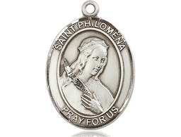 [7077SS] Sterling Silver Saint Philomena Medal