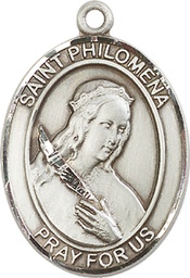 [7077SS] Sterling Silver Saint Philomena Medal