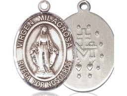 [7078SPSS] Sterling Silver Virgen Milagrosa Medal