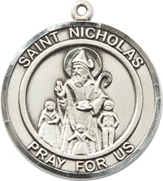 [7080RDSS] Sterling Silver Saint Nicholas Medal