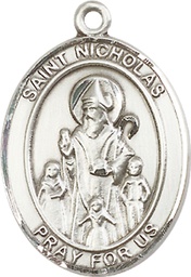 [7080SS] Sterling Silver Saint Nicholas Medal