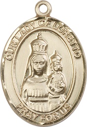 [7082GF] 14kt Gold Filled Our Lady of Loretto Medal