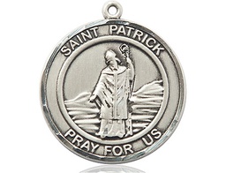[7084RDSS] Sterling Silver Saint Patrick Medal